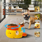 Comedero juguete interactivo para perros con forma de patito amarillo