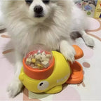 Comedero juguete interactivo para perros con forma de patito amarillo