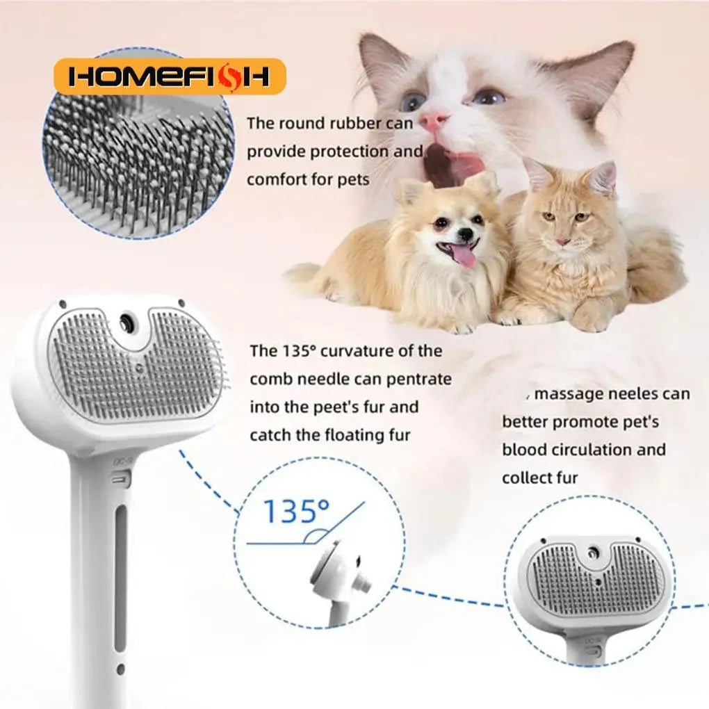 Cepillo de vapor para perros y gatos