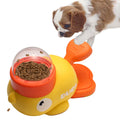 Comedero juguete interactivo para perros con forma de patito amarillo