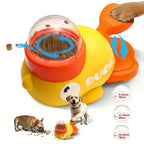 Comedero juguete interactivo para perros con forma de patito amarillo