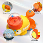 Comedero juguete interactivo para perros con forma de patito amarillo
