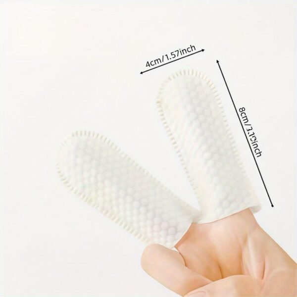 50/100 piezas de guantes de dedo para limpieza de mascotas