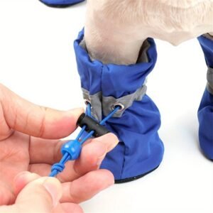4 Botas Impermeables Antideslizantes para Perros Pequeños